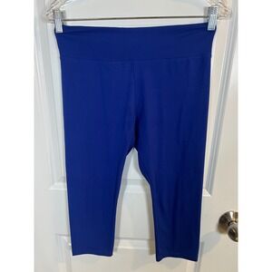 Satina Womens Capri Leggings High‎ Waist Royal Blue One Size